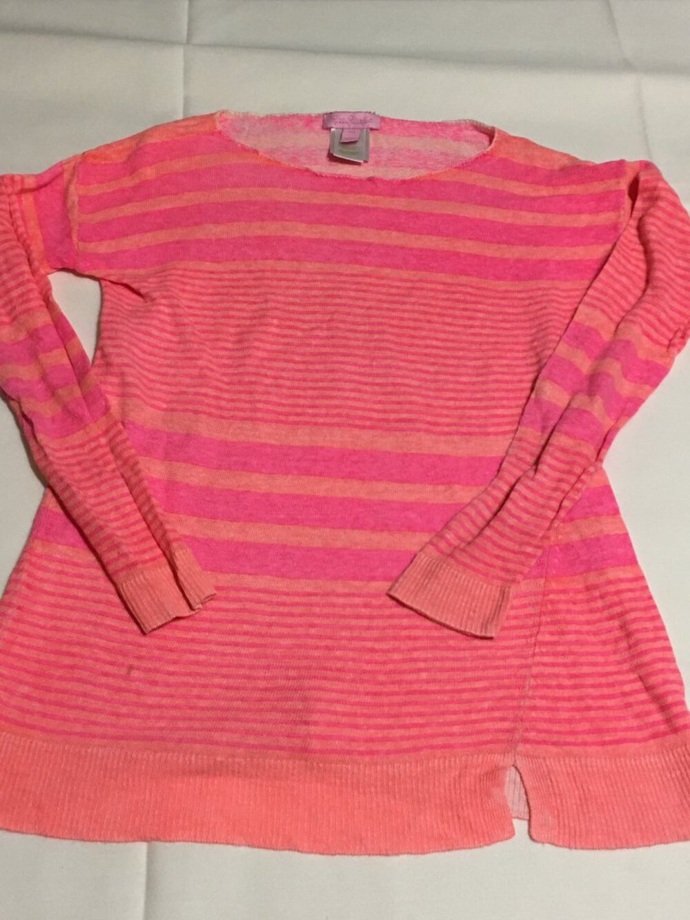 Lilly Pulitzer Women’s XXS 2XS Long Sleeve Top Linen Pink